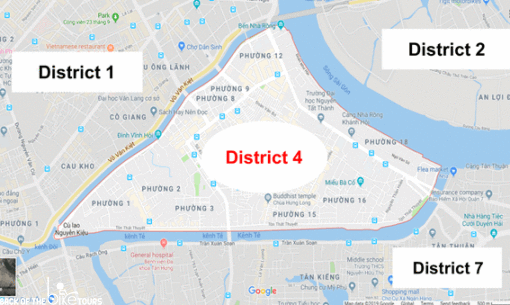 Map of District 4 and surrounding area