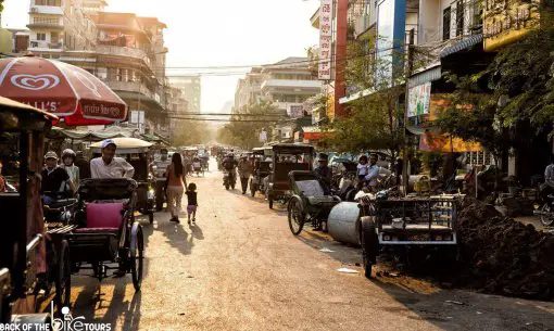 Phnom Penh in Cambodia Early Morning