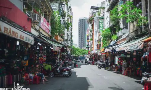 A footwear street right beside Ben Thanh Market