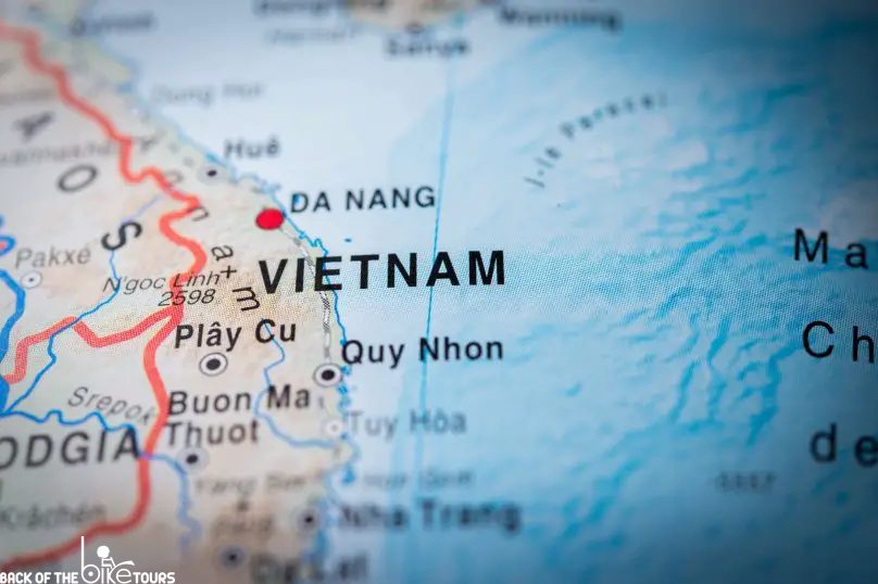 Map view of Vietnam