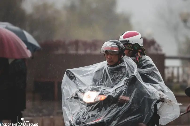 Essentials in the rain weather in Vietnam