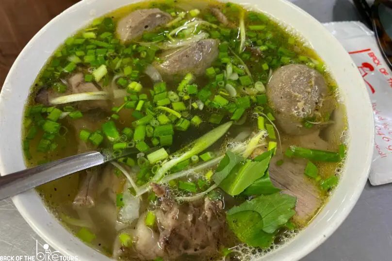 Pho in Ho Chi Minh City at Saigon's Pho Le. Our location to eat this soup on our ho chi minh city food guide